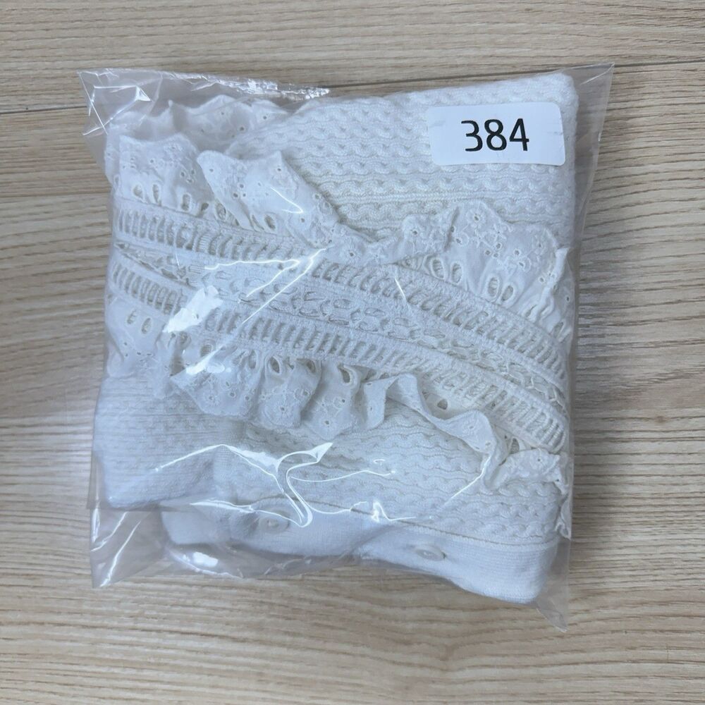 Anthropologie Pilcro White Eyelet Ruffle Tank Top - Picture 10 of 10